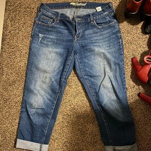 Old navy boyfriend cropped cuffed pants